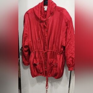 Y2K Fitting Image Red Silk Light Jacket